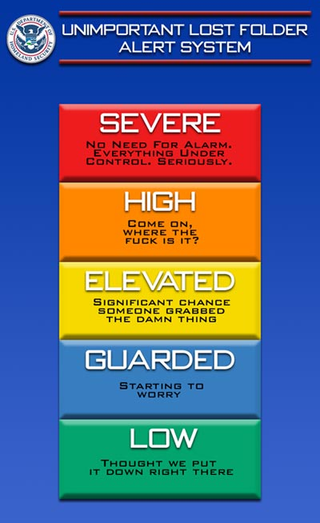 Illustration for article titled Dept. Of Homeland Security: 'Has Anybody Seen A Blue Folder?'